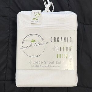 Organic Cotton Queen Sheet Set - White